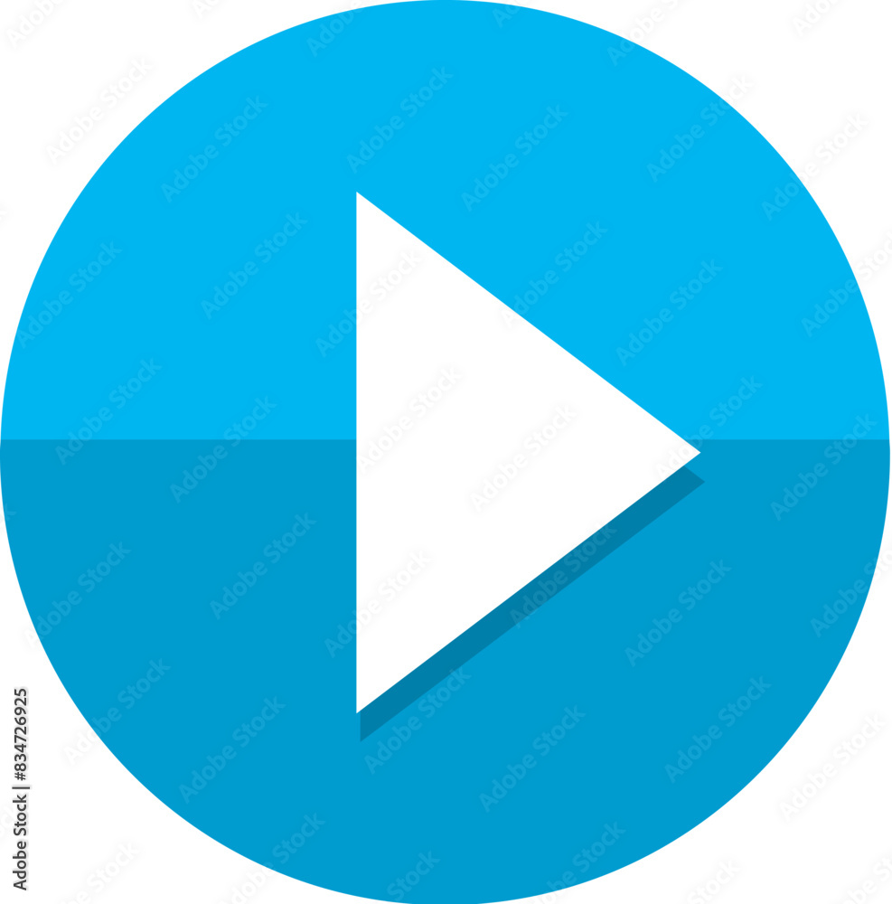 Play button icon to the right in a blue circle Play button icon to the right in a blue circle