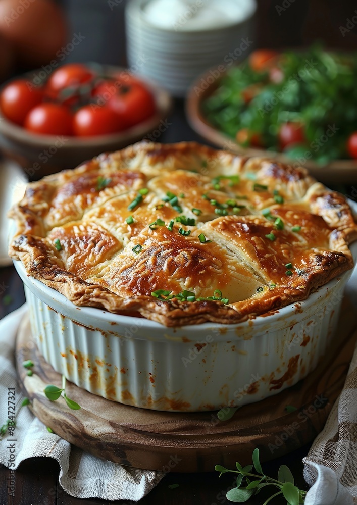 Chicken Pot Pie - Chicken pot pie with a flaky crust and creamy filling. Chicken Pot Pie - Chicken pot pie with a flaky crust and creamy filling.