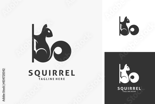 Squirrel animal logo design