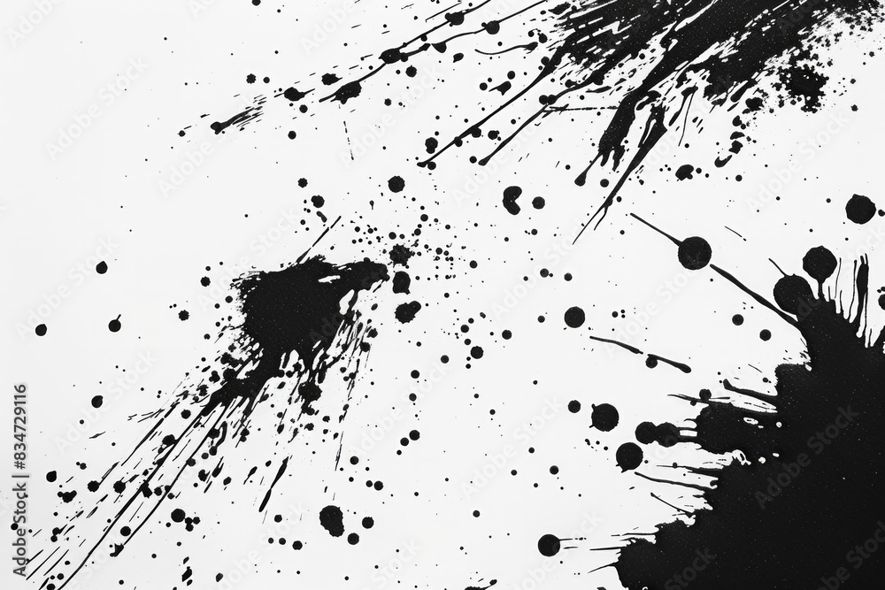 Obraz premium Simple ink splatters or brush strokes on a clean, white background with a contemporary feel.