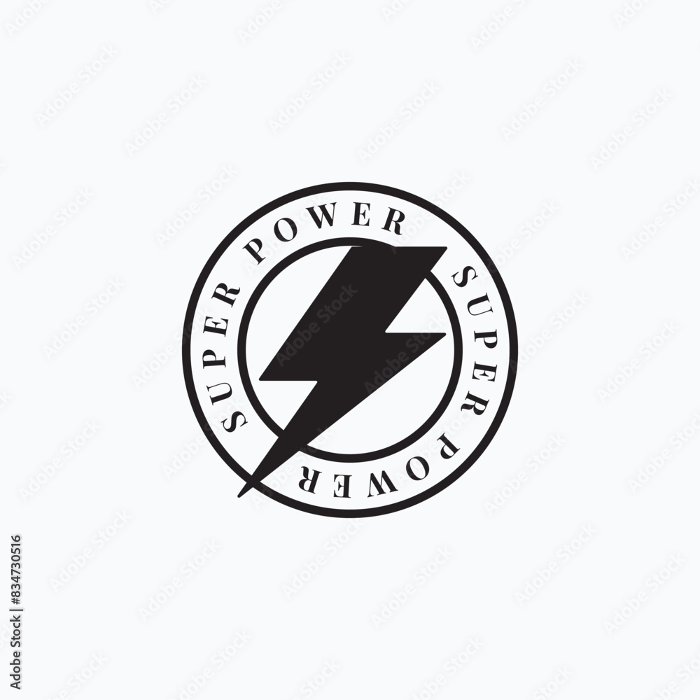 Simple electric power logo vector illustration design Simple electric power logo vector illustration design