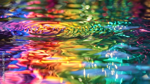 Prismatic colors dance across the surface, like reflections on water that shimmer and gleam in the light of the sunbackground photo
