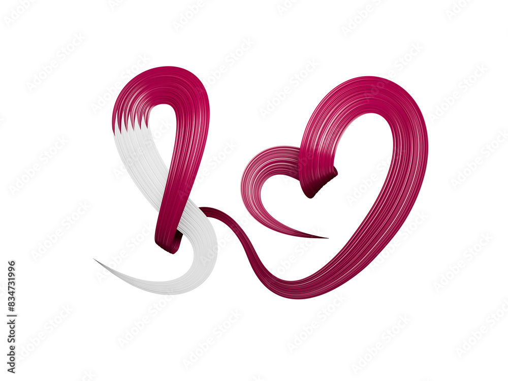 Qatar flag heart shaped wavy ribbon Qatar. 3d illustration
Qatar flag heart shaped wavy ribbon Qatar. 3d illustration