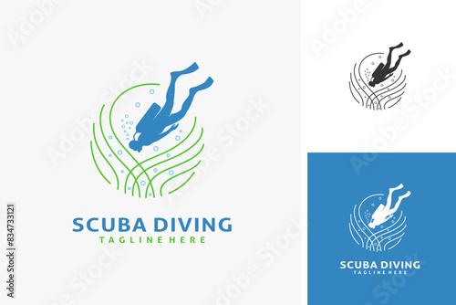 Scuba diving logo design
