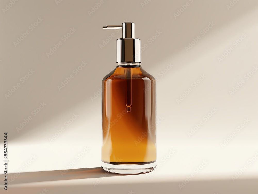 A 3D render of a hair revitalizing serum bottle A 3D render of a hair revitalizing serum bottle