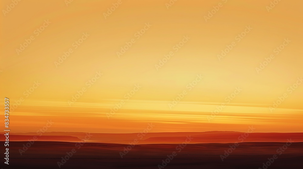 Fototapeta premium Subtle gradients fade into the distance, like the colors of a sunset melting into the twilight, painting the sky with hues of orange and goldbackground