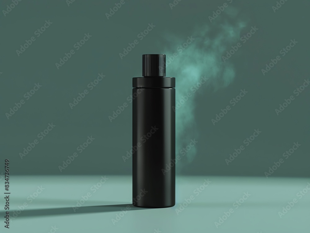 A 3D render of a humidityblocking hair spray A 3D render of a humidityblocking hair spray