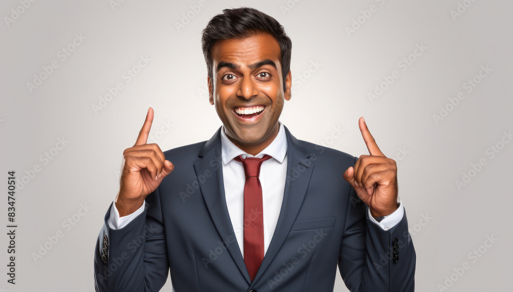 businessman pointing finger on white background businessman pointing finger on white background