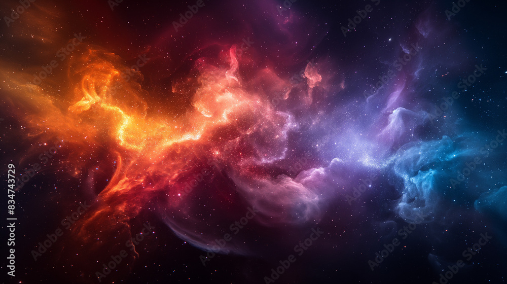 Nebula of paint and light on subject of art, design and creativity. Nebula of paint and light on subject of art, design and creativity.