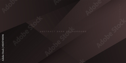 Futuristic dynamic dark brown textured realistic background design in 3D papercut overlap shadow style with dark color. Eps10 vector