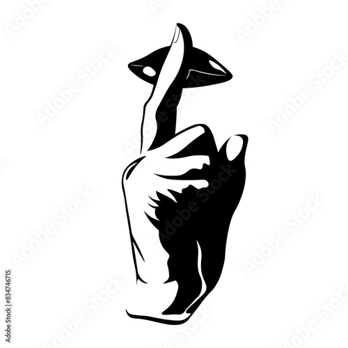 shut up sign artwork design illustration for t-shirt print
