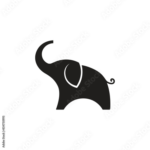 Abstract elephant vector logo design and icon symbol, 