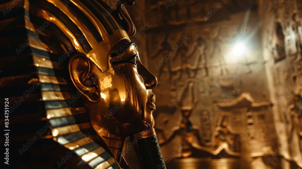 The golden mask of Tutankhamun, the boy king of ancient Egypt ...