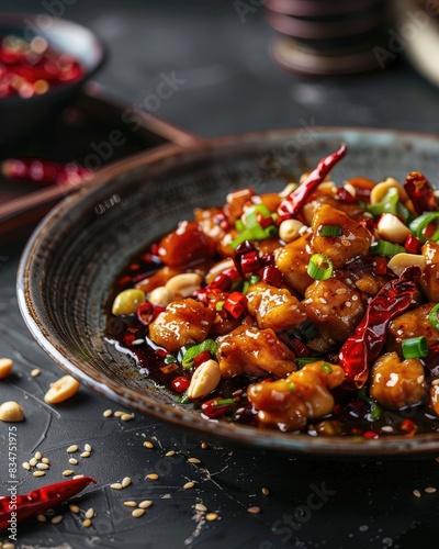 Kung Pao Chicken with Peanuts and Chilies photo