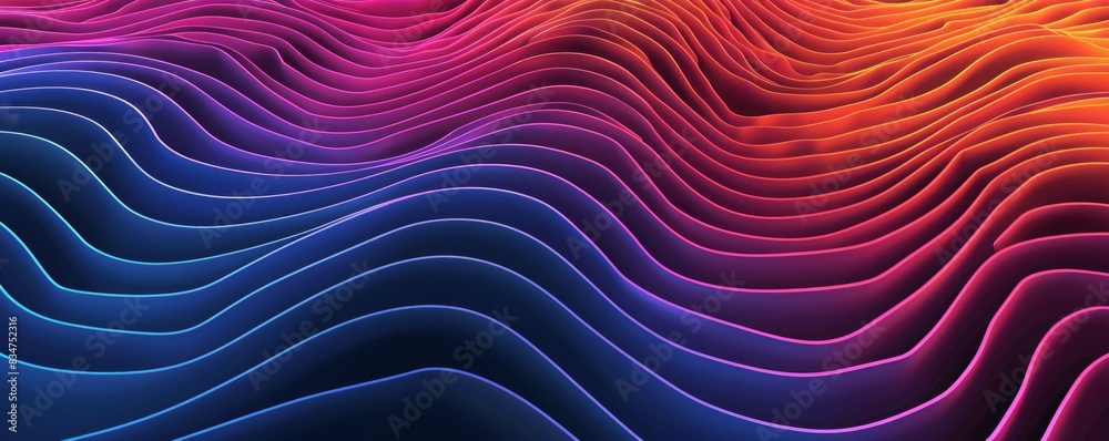 Abstract Wavy Lines in Pink, Blue, and Orange Abstract Wavy Lines in Pink, Blue, and Orange