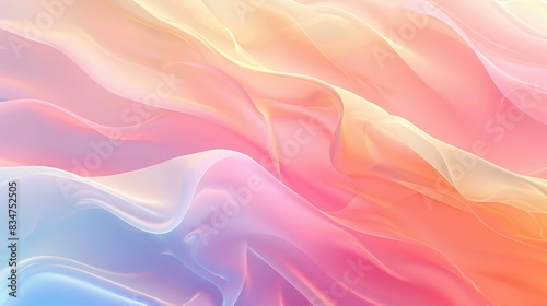 Subtle abstract background with soft pastel waves. Gradient colors. For designing apps or products