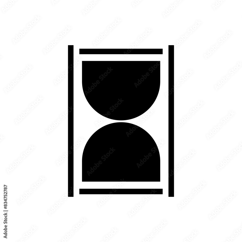 Fototapeta premium hourglass vector icon on isolated white background