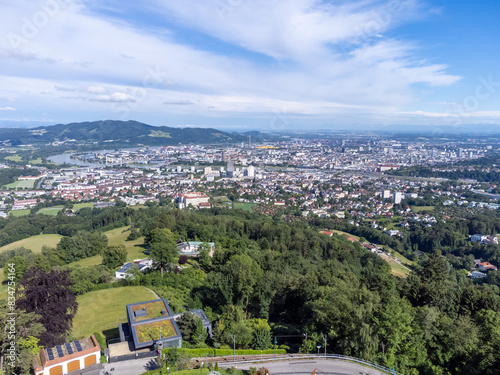 Panorama over the city of Linz in Upper Austria seen from the Pöstlingberg photo