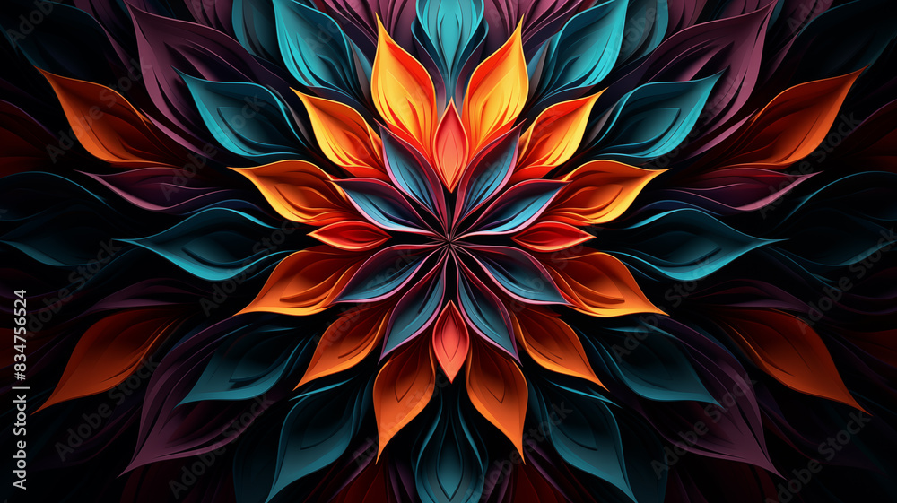 Beautiful and dazzling symmetrical artistic particle 3D flower picture
Beautiful and dazzling symmetrical artistic particle 3D flower picture