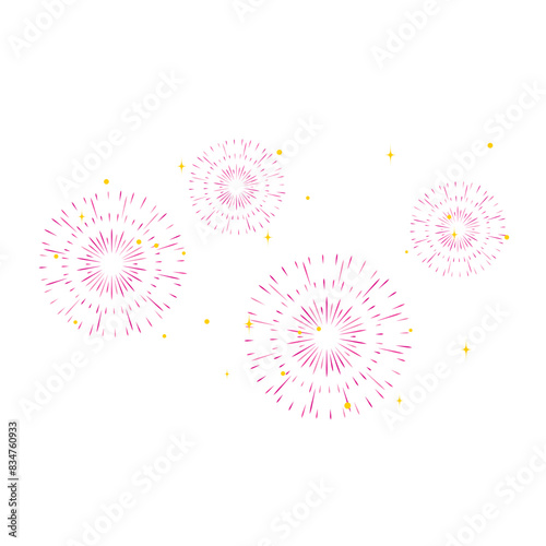 Happy Diwali holiday shiny with fireworks. Vector illustration