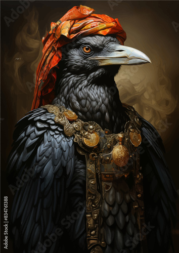 portrait of a raven