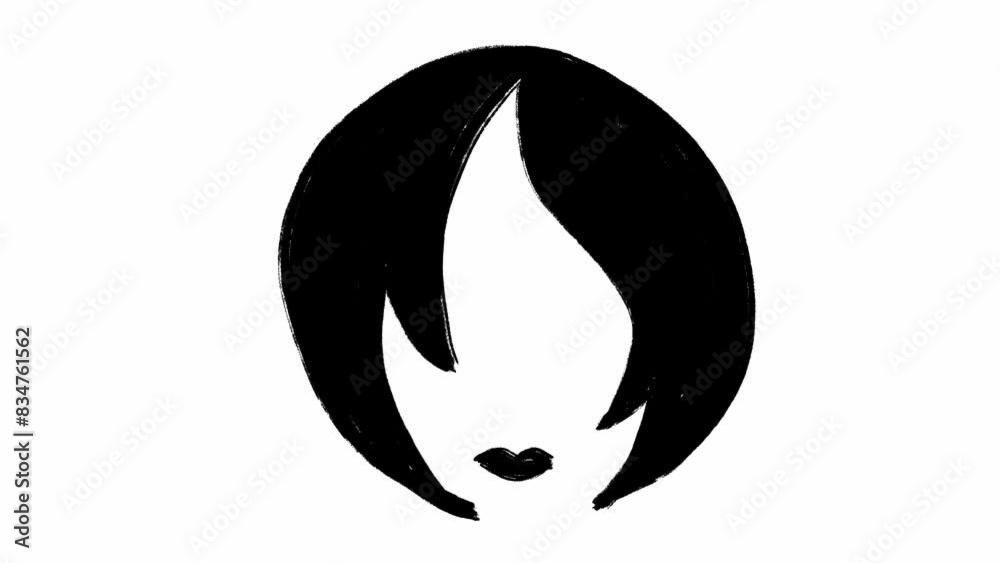 Olympic flame changing in woman face with black hair in hand drawn animation on white background. Loop stop motion of the fire transforming in female portrait. Sketch symbolizing emblem of competition Olympic flame changing in woman face with black hair in hand drawn animation on white background. Loop stop motion of the fire transforming in female portrait. Sketch symbolizing emblem of competition