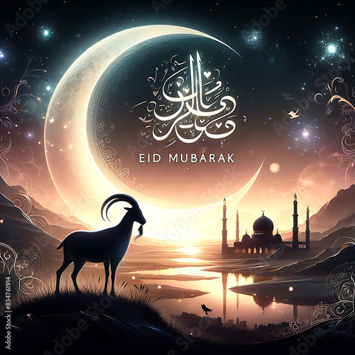 This beautiful Islamic 3d illustration is mainly made for great celebration Eid al Adha