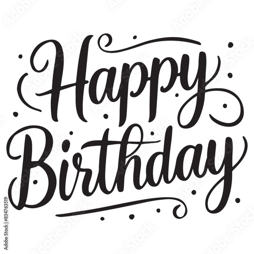 
happy birthday caligraphy in vector
