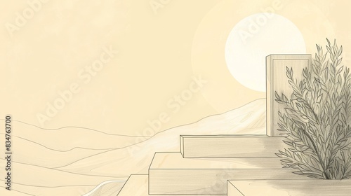Psalms 116 Biblical Illustration: Thanksgiving for deliverance, expressing love and gratitude, committing to worship, Beige Background, copyspace