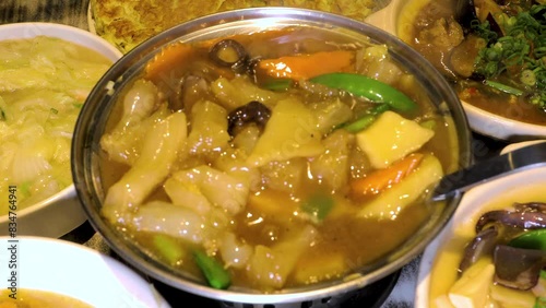 Oyster sauce hoof tendon pot, Chinese cuisine, hoof tendon pot, annual dishes, hot,