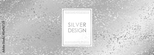 Luxurious wide vector silver background with small shimmers or sparkles. Abstract silver design, wallpaper, cover, poster or banner.