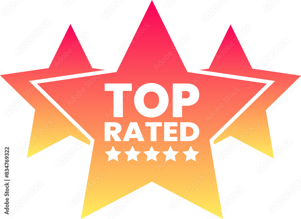 Top Rated E-commerce Sales Label Discount Offer Tags & Design Template Vector Illustration Top Rated E-commerce Sales Label Discount Offer Tags & Design Template Vector Illustration