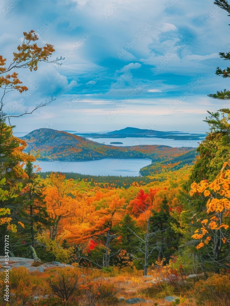 Stunning Fantasy Landscape of Maine in Autumn USA Nature Photography for Print and Posters Stunning Fantasy Landscape of Maine in Autumn USA Nature Photography for Print and Posters