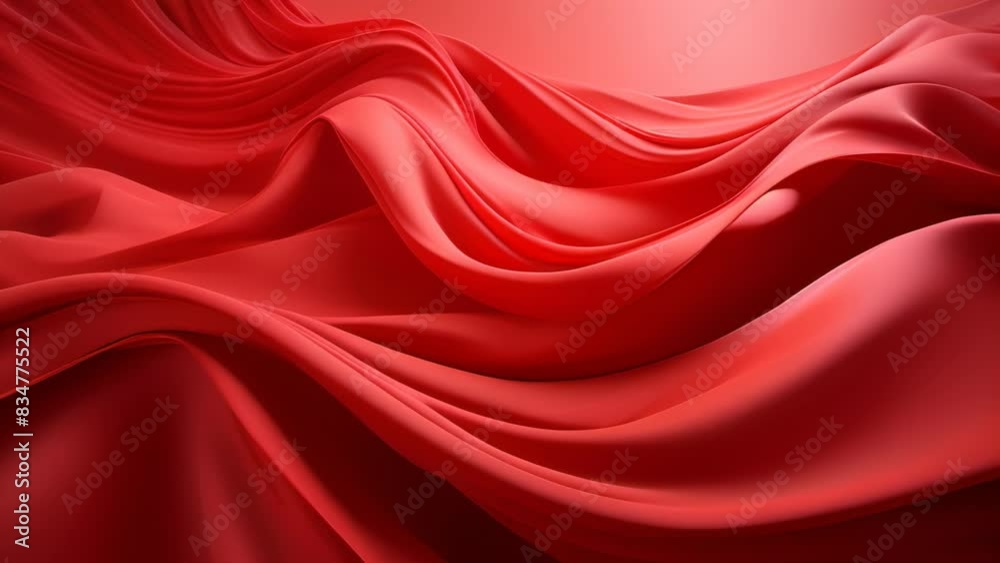 Smooth red silk fabric with elegant, flowing folds creating a vibrant and luxurious texture. The rich color and soft sheen evoke feelings of passion and sophistication. Smooth red silk fabric with elegant, flowing folds creating a vibrant and luxurious texture. The rich color and soft sheen evoke feelings of passion and sophistication.