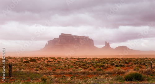Sandstorm over Monument Valley. Arizona. USA.