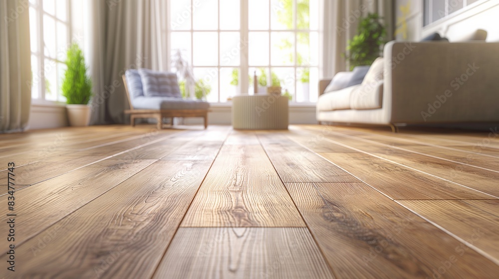 Close up of light brown hardwood flooring in a modern living room. Close up of light brown hardwood flooring in a modern living room.