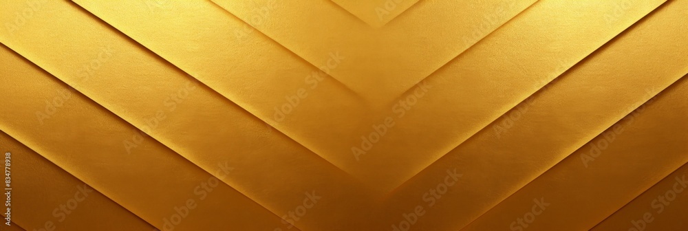 Abstract geometric pattern with golden triangular shapes creating a 3D ...