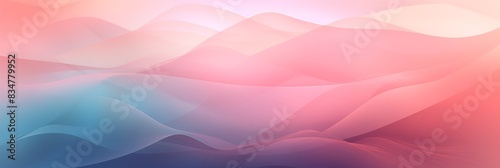 Abstract background with flowing pink and peach gradients, horizontal image featuring smooth, wavy lines and a warm, soft aesthetic, ideal for a banner with space for textAbstract gradient design, 