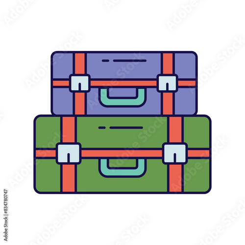 bagpack icon with white background vector stock illustration