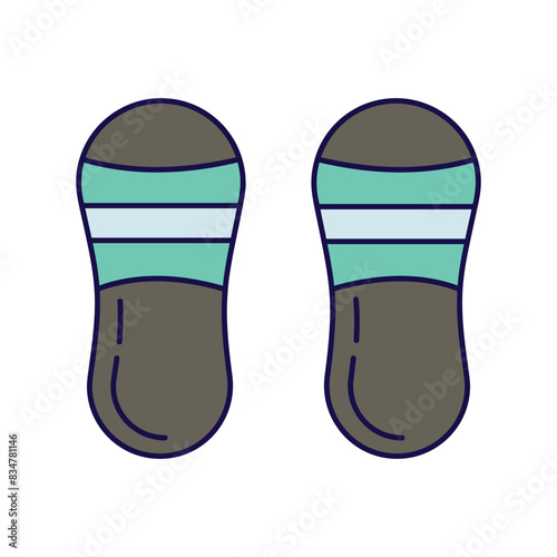 slipper icon with white background vector stock illustration