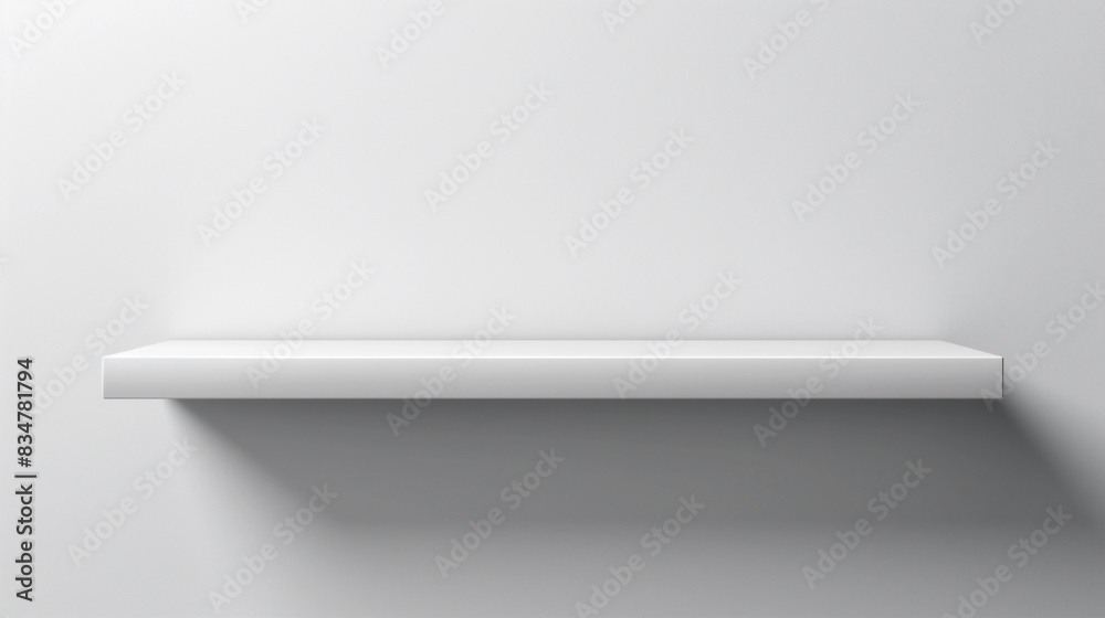 White shelf on light gray background for presentation design White shelf on light gray background for presentation design