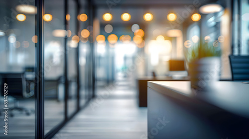 Wallpaper Mural Beautiful blurred background of a light modern office interior with and beautiful lighting. Torontodigital.ca