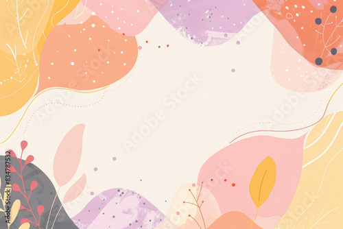 Harmonious Calm Doodle Background Texture - Serene, Artistic, and Detailed Patterns for Tranquil and Beautiful Designs. Generated AI.
