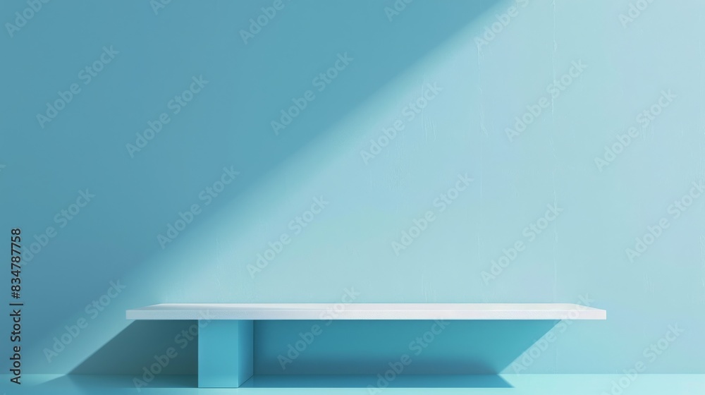 minimalistic blue room background wuth light and shadow. minimalistic blue room background wuth light and shadow.