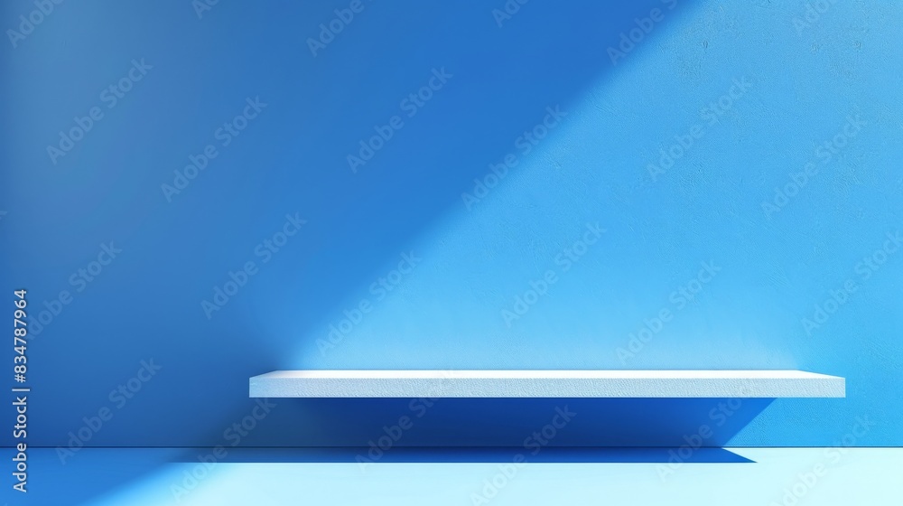 minimalistic blue room background wuth light and shadow. minimalistic blue room background wuth light and shadow.