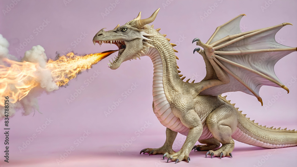 Fototapeta premium Dragon Spitting Fire