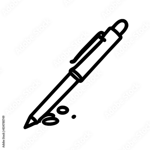 Stift, tinte ausgelaufen Symbol