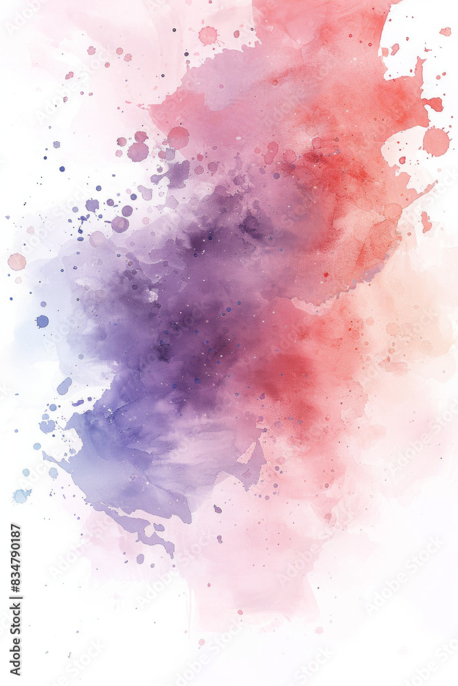 Fototapeta premium A minimalist watercolor splash with soft edges and a modern, pastel color scheme. 