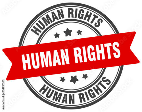 human rights stamp. human rights label on transparent background. round sign