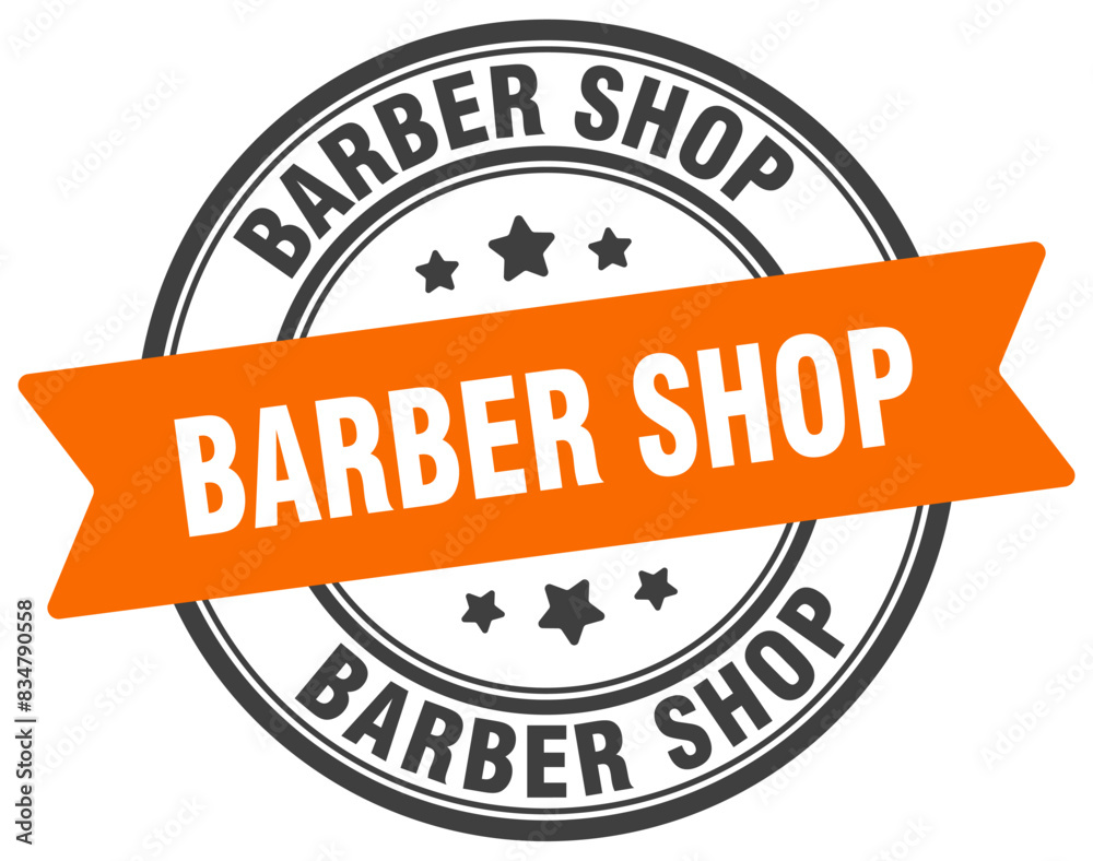 barber shop stamp. barber shop label on transparent background. round sign barber shop stamp. barber shop label on transparent background. round sign